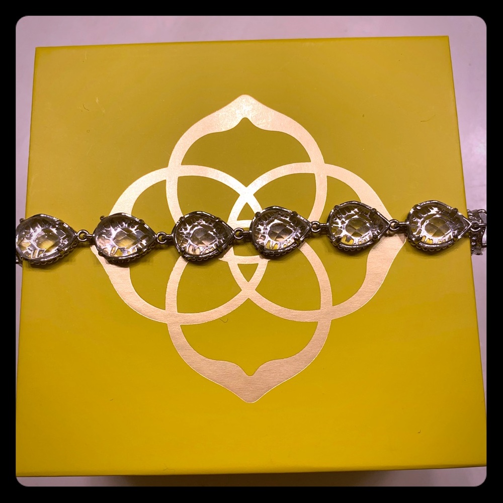 Kendra Scott Brynn. Silver with clear stones.
